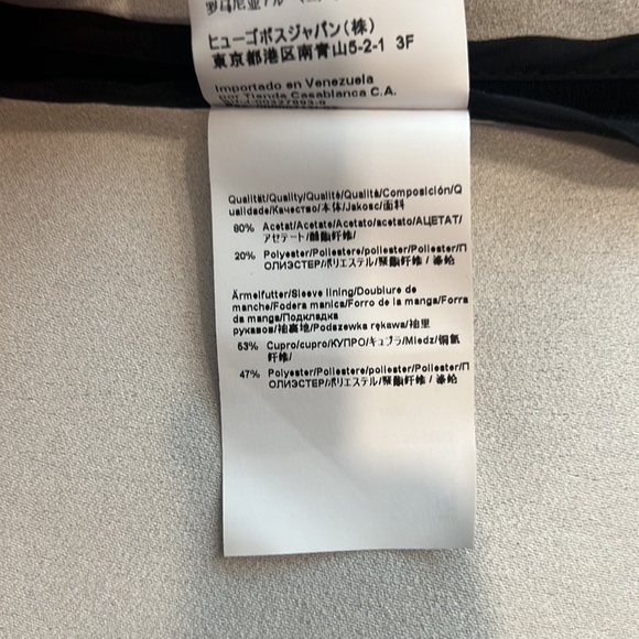 NWT Hugo Boss Collarless Crop Black Jacket Size 6 - Picture 8 of 8